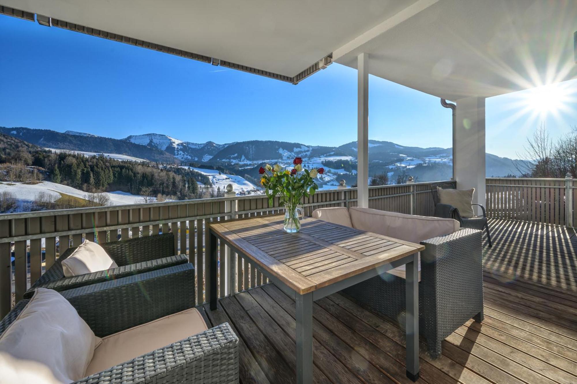 Haus "Bergblick" Ferienwohnung Hochgrat Oberstaufen Mit 2 Schlafzimmer Extérieur photo